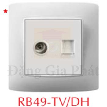 Ổ cắm Tivi + Ổ cắm điện thoại RJ11 RB49-TV/DH